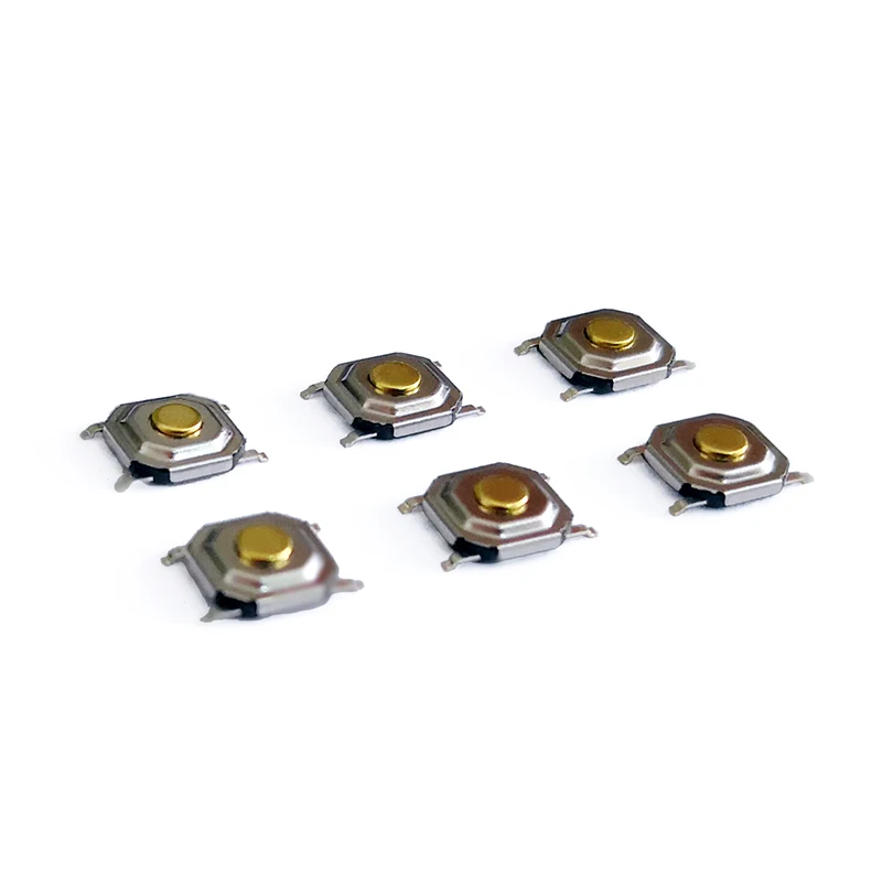 12V 5.2*5.2*1.5mm 12V 0.5A 4 Pin SMT Push Button Switch Metal Tactile Micro Tact Touch Switch Copper Interruptor 4x4x1.5