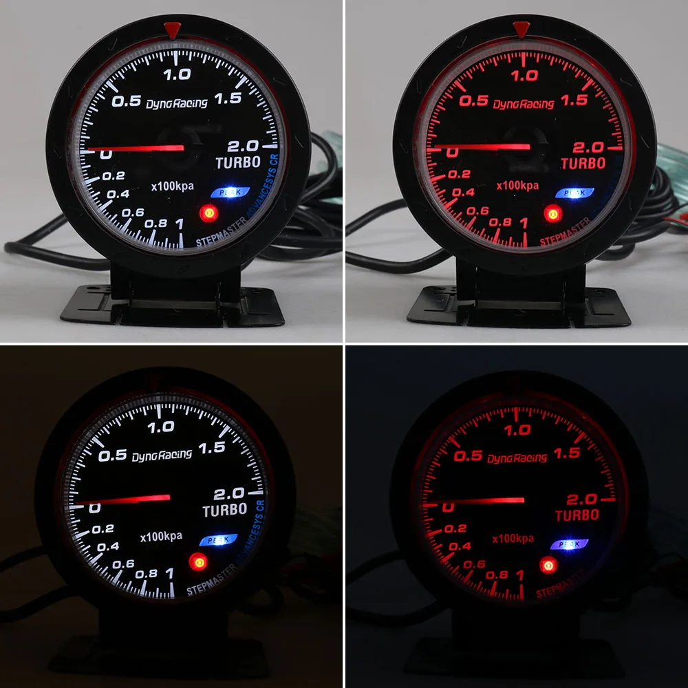 Dynoracing turbo boost gauge bar ,water temperature,oil temperature  ,oil pressure  ,tachometer ,volt ,exhaust gas gauge