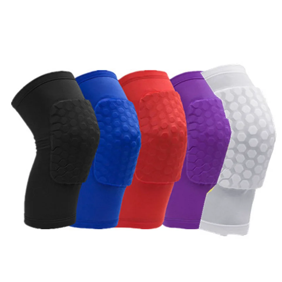 1PCS Honeycomb Knee Pads Basketball Sport Kneepad Volleyball Knee Protector Brace Support Football Compression Leg Sleeves