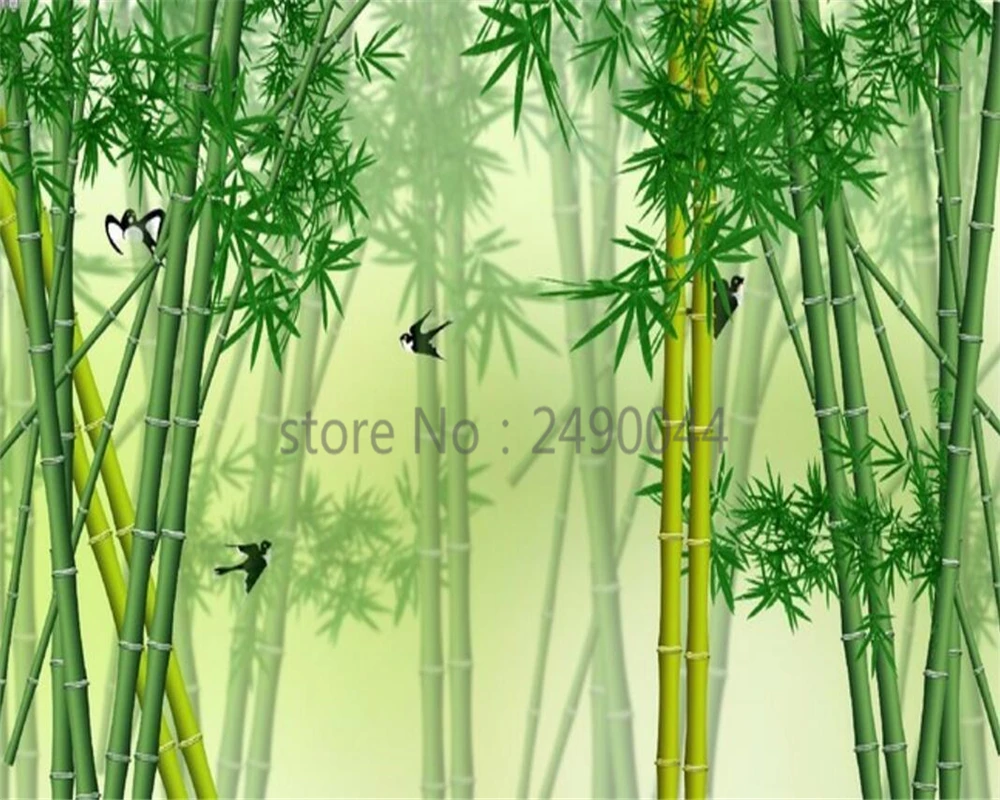 

Beibehang custom Wallpaper Living Room Natural Bamboo Landscape Paintings TV Backdrops Modern Decorative wallpaper for walls 3 d