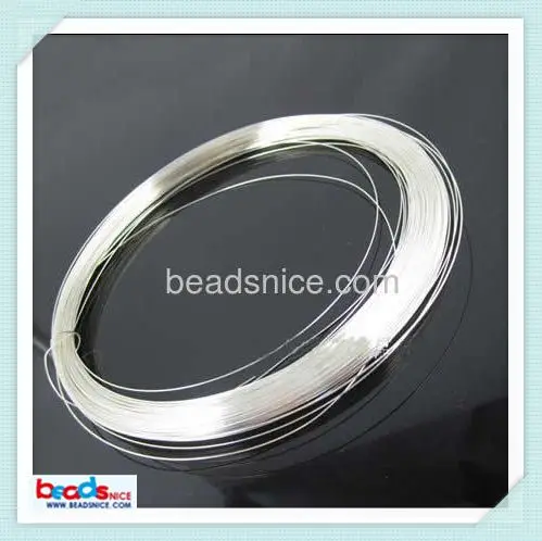 Beadsnice ID26885  wholesale wire of Jewelry accessories 18ga round solid 925 sterling silver wire