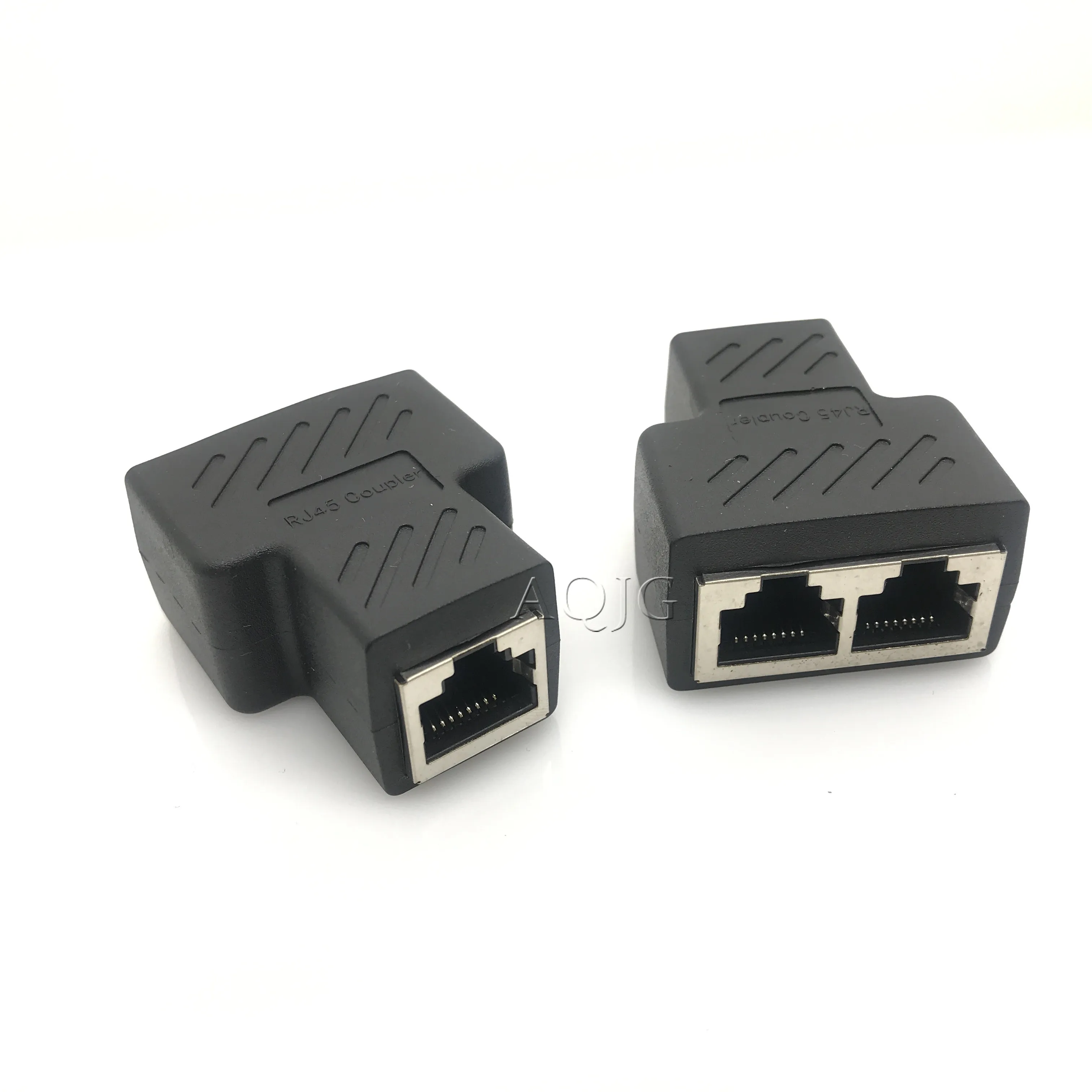 1 To 2 Ways LAN Ethernet Network Cable RJ45 Female Splitter Connector Adapter For Laptop Docking Stations Z07 Drop ship