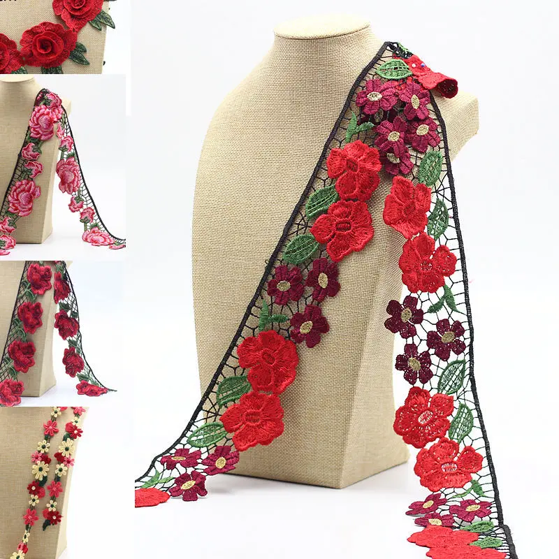 MLAEY -1Yard High quality Lace Trim, Delicate Floral Lace, Venise Lace Fabric for Costumes