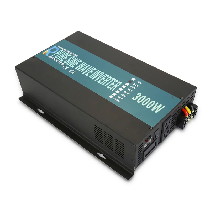 Pure Sine Wave Power Inverter 3000W 12V24V/48V DC to 120V/230V/240V AC Off Grid System Power Solar Inverter Solar System