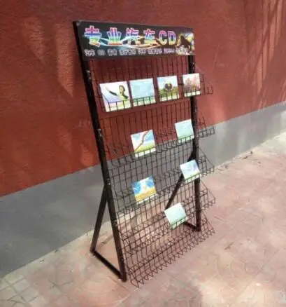 Book rack CD display rack postcard display rack silk stockings display rack business hall floor stall car CD display rack.