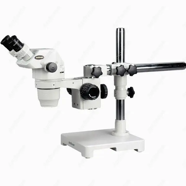 Boom Stand-AmScope Supplies 6.7X-45X Ultimate Zoom Microscope with Single-Arm Boom Stand