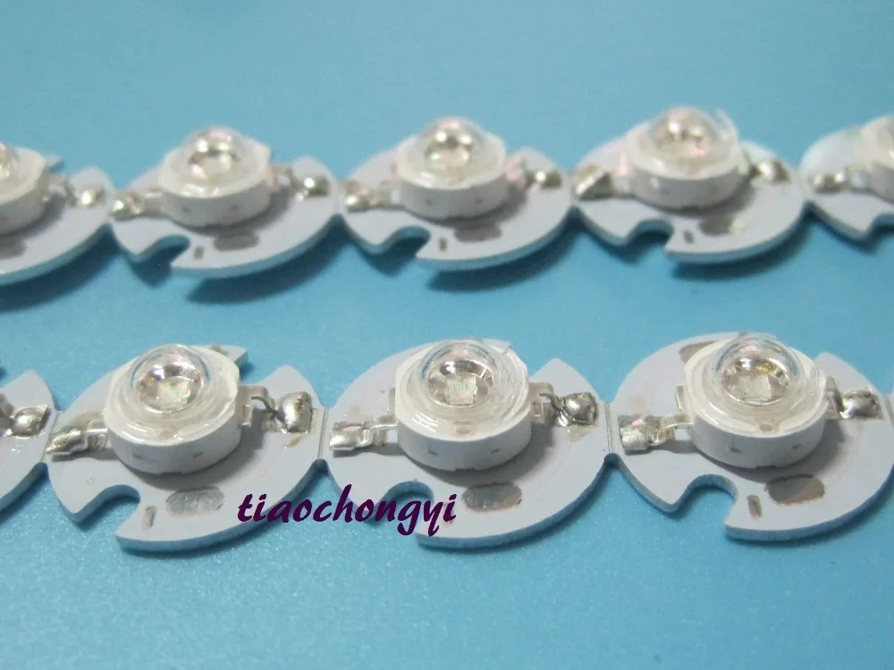 

1 10 50Pcs 3W High Power UV ultraviolet 365nm-370nm LED Lamp Light