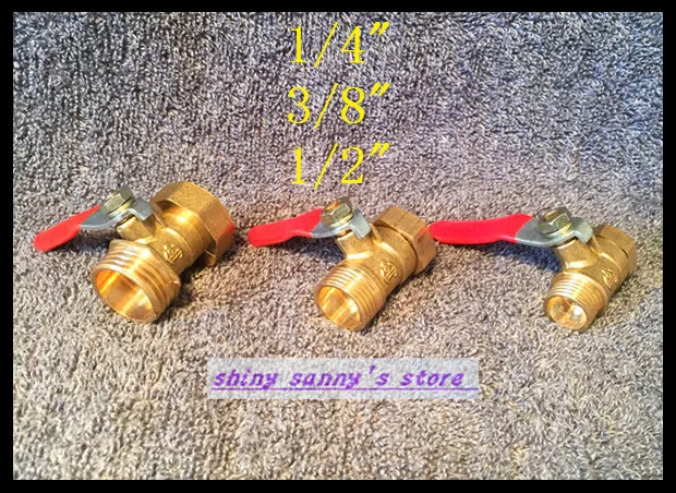 

2pcs/Lot 3/8" BSP Female to Male Full Ports Connection Air Brass Pipe Ball Valve