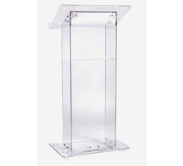 Floor Standing Acrylic Church Lectern reception desk Clear Acrylic Church Pulpit Church Acrylic Podium