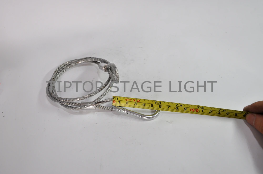 Freeshipping 100XLOT Exported Quality Stage Light Safety Cable Stainless Steel Bear 60KG 4mm Thickness 85cm Length Par Light