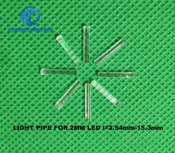 Tubo de luz de diodo LED para diodo LED, abajur, cor clara, PLP2-500, 2mm, 2.54mm-15mm, 100 pcs