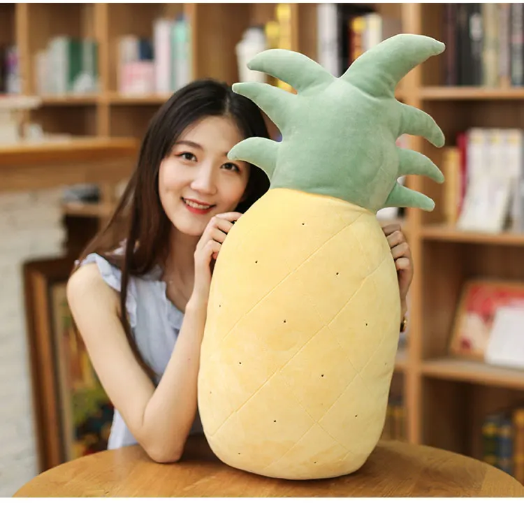 Soft Strawberry Pineapple Stuffed Pillow Sofa Cushion Fruits Plush Baby Toys For Children Birthday Gift for Kids Girls Friends