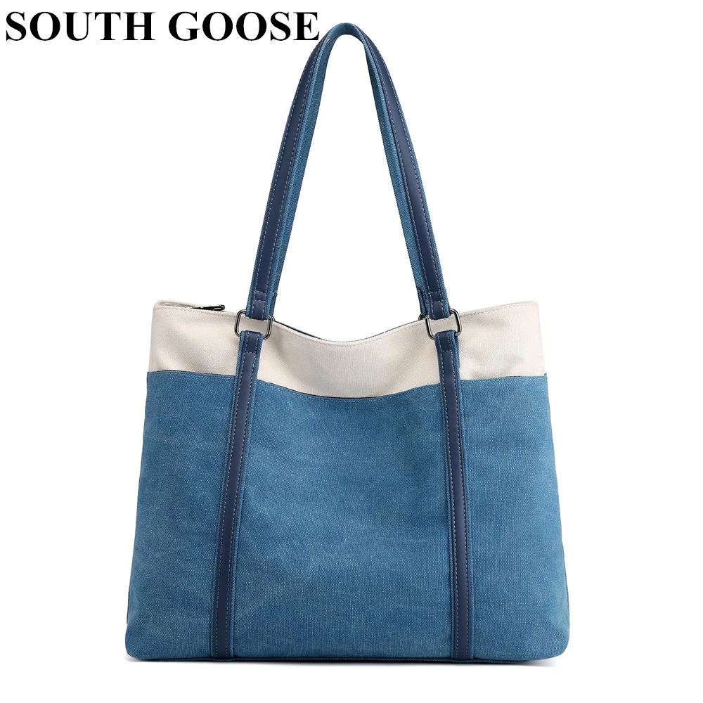 

SOUTH GOOSE Women Canvas Shoulder Bag 2019 Luxury Handbags Large Capacity Female Casual Tote Bags Bolsas Feminina sac a main