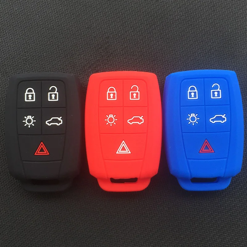 Silicone Car Key Cover Case For Volvo XC90 C70 S60 D5 V50 S40 C30 Remote Key Case For Keychain Alarm Car Remote Control  Scirocc