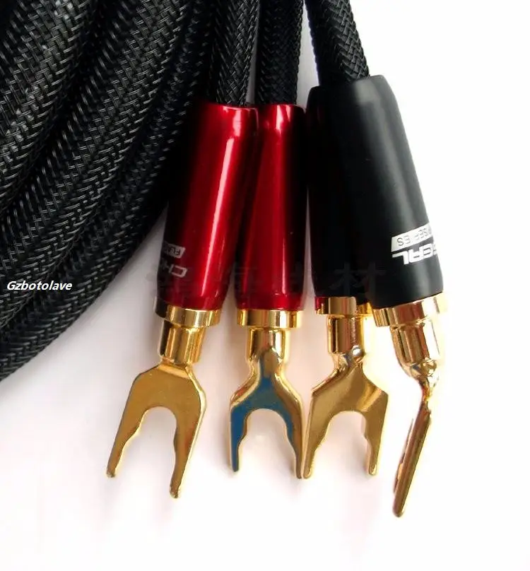 Choseal LB-5108 6N OCC Audiophile HIFI Speaker Cable banana plug Y plug 2.5m