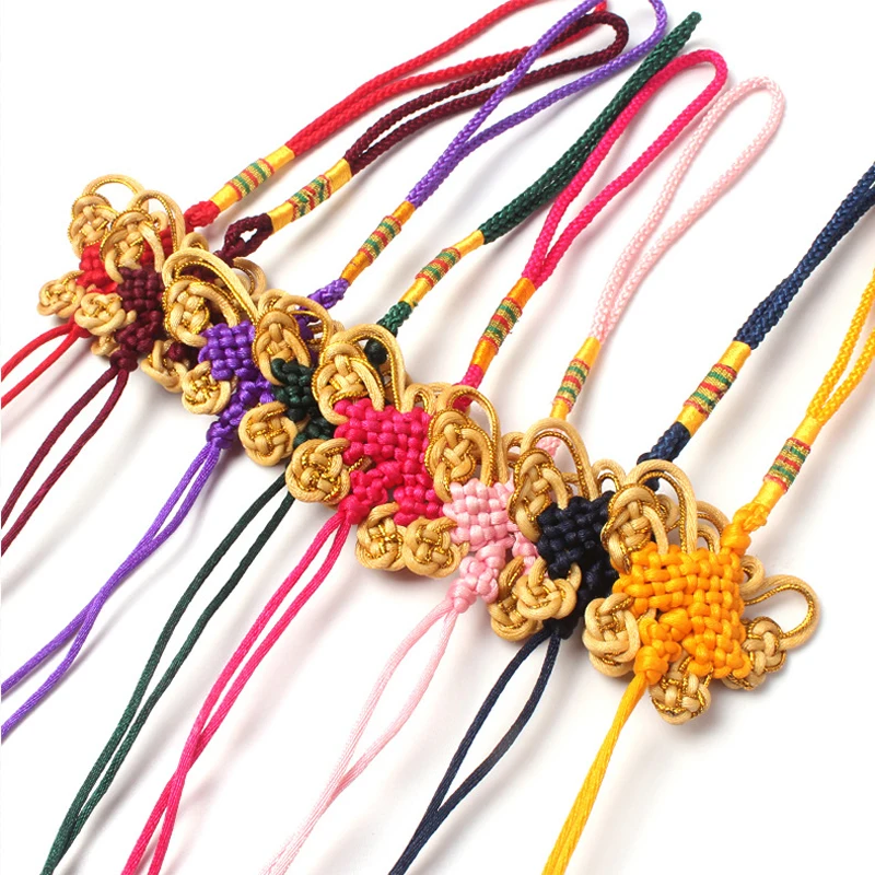 

Chinese Decorative Knots Pendants 20 pcs Chinese Knot DIY Tassel Fringe Chinese Bow Knots Nylon Thread New Year Gifts Decorative