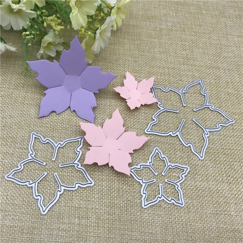 3pcs flowers set decoration Metal Cutting Dies Stencils For DIY Scrapbooking Decorative Embossing Handcraft Die Cutting Template