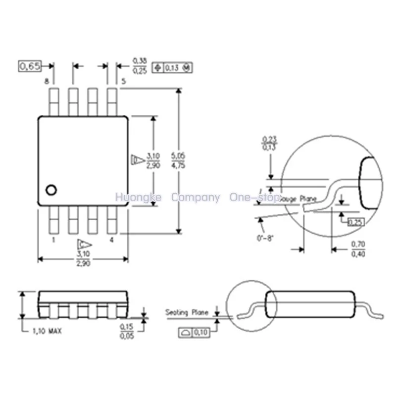 5PCS/lot INA170 INA170EA Mark A70 MSOP8 High-Side, Bidirectional CURRENT SHUNT MONITOR