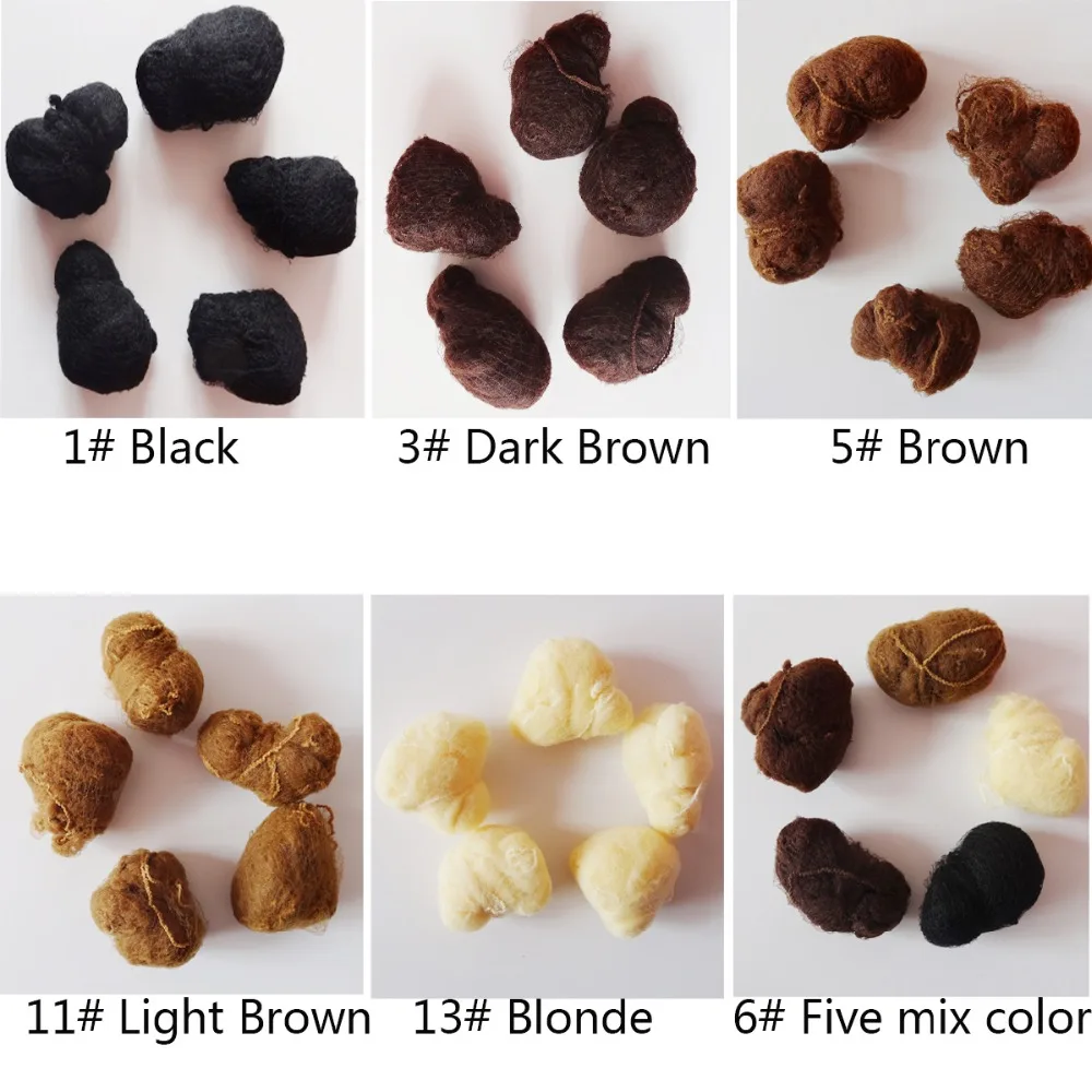 10pçs amostra de pedido cinco cores rede de cabelo de nylon preto, marrom, loiro, marrom leve, marrom escuro, linhas elásticas macias e invisíveis rede para cabelo