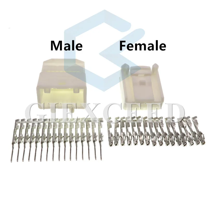 16 Pin 1473796-1 1318386-1 Female Male Automotive Connector 2.2mm Wire Electrical AC Assembly Socket