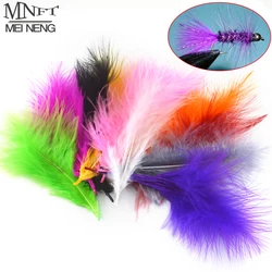 MNFT 50 pz Colore Multiplo Turchia Marabù Bugger Piuma Per Fly Legatura Materiale Richiamo Esca Che Fanno Bianco Viola Rosa Nero Grigio Ecc