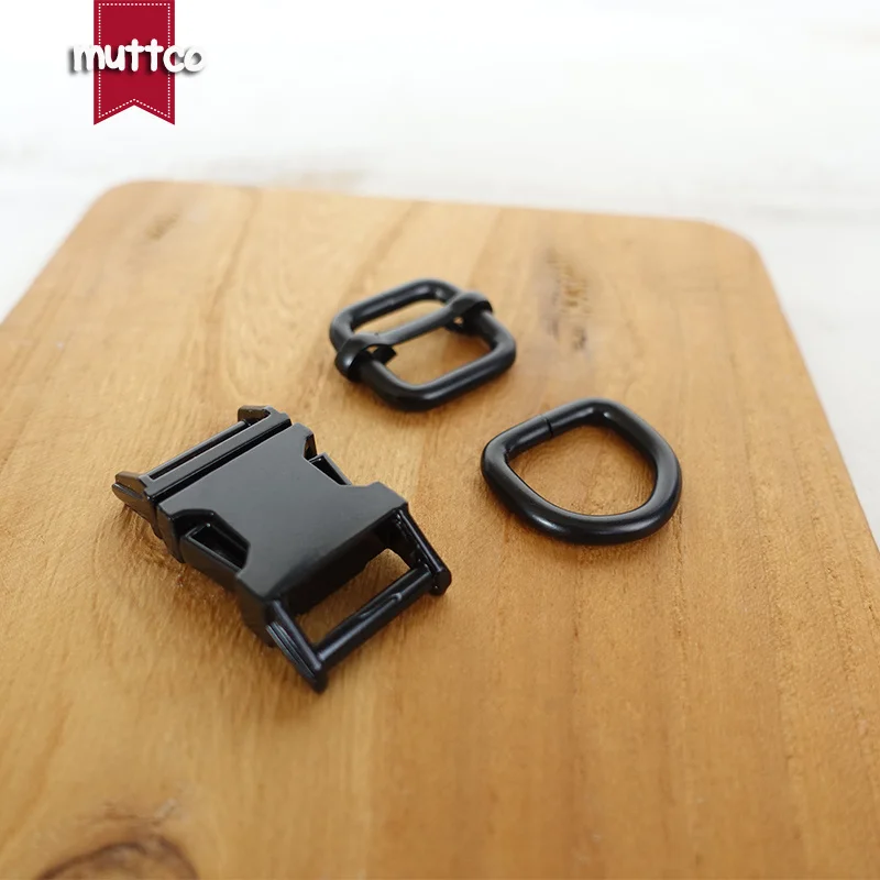 

100sets/lot (metal buckle+adjust buckle+D ring) Environmental plated metal buckle 15mm diy dog collar accessory 4 colours