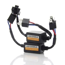 Pair H4/HB2/9003 H1 H3 H7 H11 Led Headlight Canbus Decoder Error Free Load Anti-flicker Resistor Car Warning Canceller Capacitor