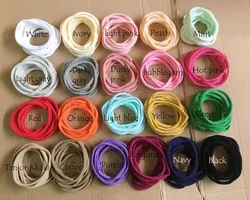 500 pcs/lot, New Solid Color Nylon Elastic Headbands Super Soft Stretchy Nylon Headbands, one size fits most