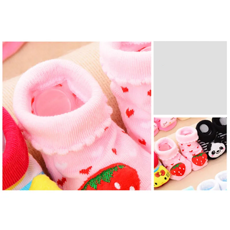 Baby Fashion Cotton Socks Infants Cute Keep Warm Cartoon Stereo Socks Children Learning To Walk Anti-Skid Kids Sock