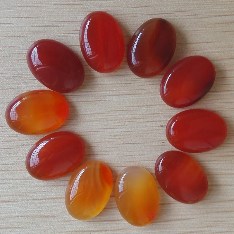 2020 fashion hot sale top quality Natural red onyx Oval CAB CABOCHON stone beads 25x18mm Wholesale 30pcs/lot free shipping