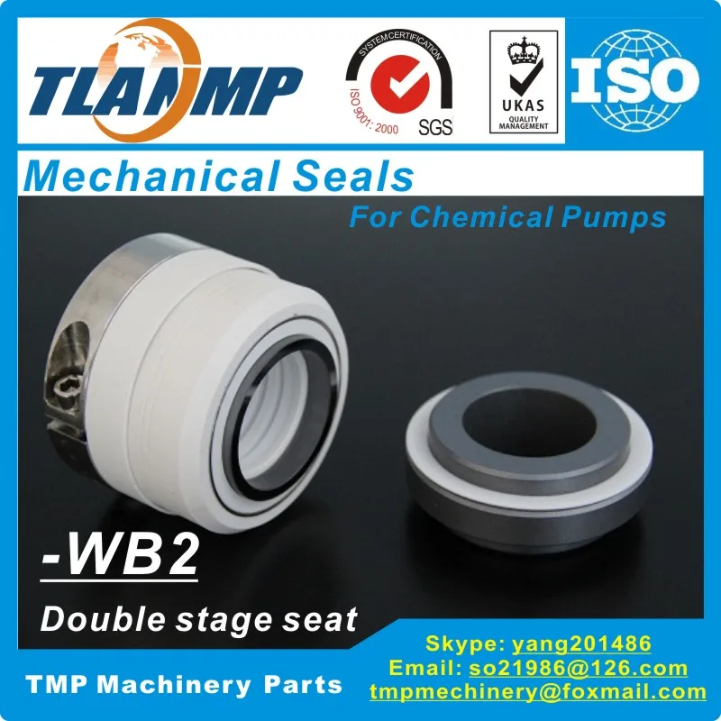 

WB2-30 WB2/30 PTFE bellows mechanical seals For Corrosion resistant Chemical Pumps with Double Stage seat (SiC/SiC/PTFE)