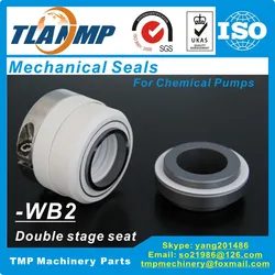 WB2-30 WB2-35 WB2-40 PTFE Bellows Mechanical Seals For Corrosion resistant Chemical Pumps with Double Stage seat (SiC/SiC/PTFE)