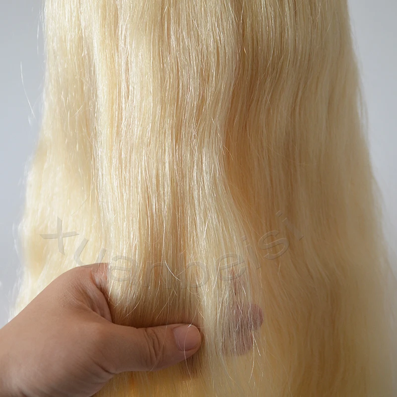 100% Natural Blonde Human Hair Training Head With Shoulder Great Quality Mannequin Head With 22 inch White Real Hair 613# Dummy