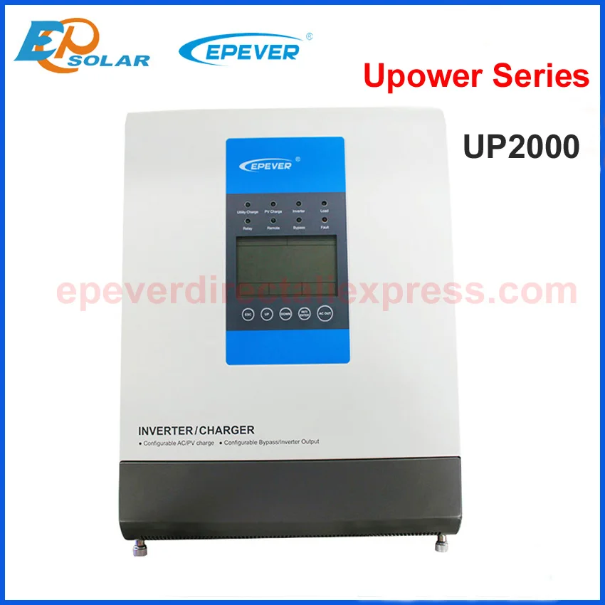 MPPT Charger controller& 2kva 24v SOLAR inverter AC output 230vac hybrid UP2000 EPEVER Pure Sine Wave power inverter