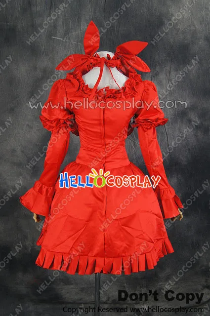 Dance In The Vampire Bund Cosplay Mina Tepes Red Dress Costume H008 image 3