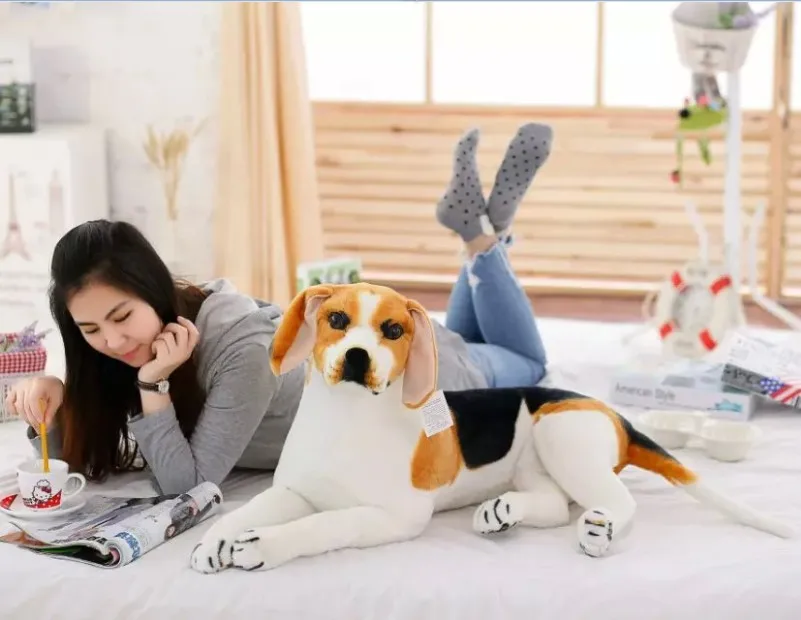 

large 80cm prone beagle dog plush toy,high quality goods ,birthday gift Christmas gift h2927