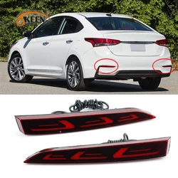 Luci del riflettore del paraurti posteriore dell'automobile di OKEEN 2p LED per Hyundai Accent 2017 2018 2019 2020 2021 luci posteriori della nebbia del freno di guida automatica 12V