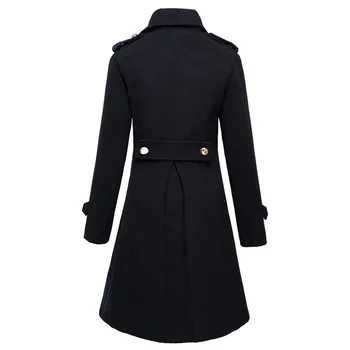 Men's Double-Breasted Wool Coat 3 Winter Mens Military Double Breasted Wool Blend Long Jackets For Man Female Cotton Padded Warm Long Coats Male Windbreakers 3