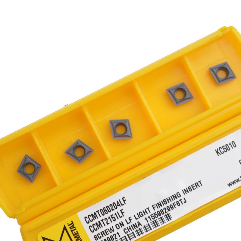5 pces kennametal ccmt060202lf ccmt060204lf kc5010 ccmt21.505lf inserções de carboneto torno cortador chato barra ferramentas