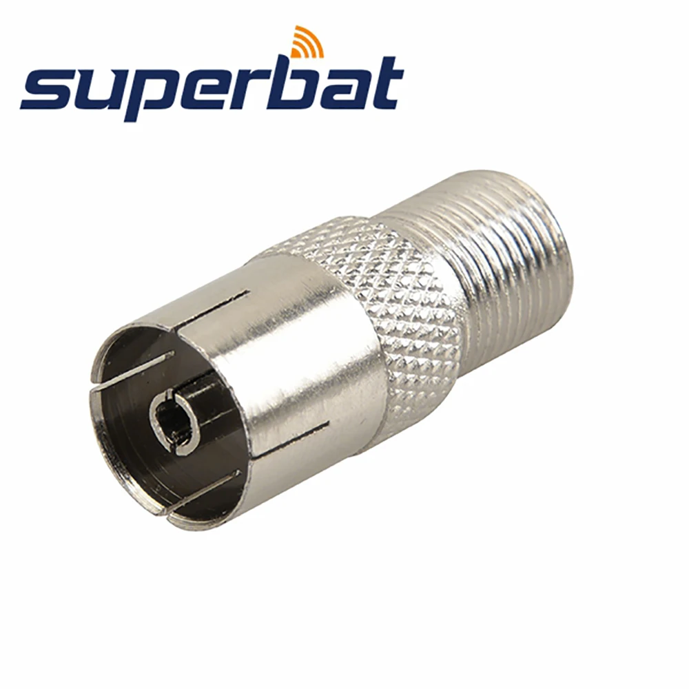 Superbat DVB-T TV-Tuner Antenna Adapter F Jack to DVB-T Female RF Coaxial Connector