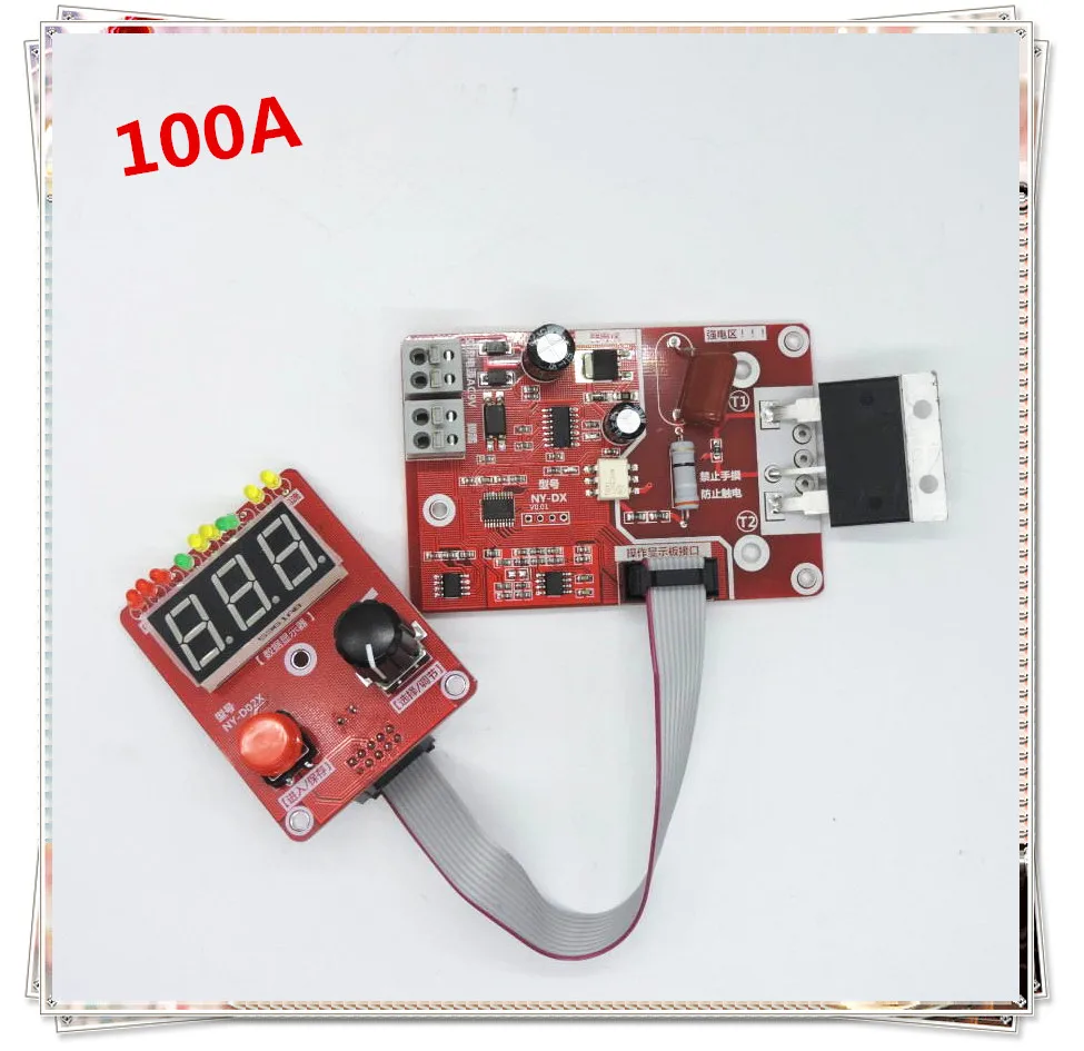 Double pulse encoder spot welding current time control panel counting with voltage compensation digital display 100A