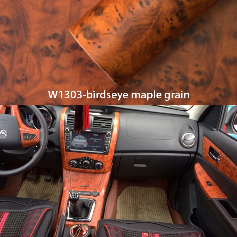 LENTAI Car Sticker Wood Grain Film Fiber Vinyl Wrap Auto Interior PVC Film For Mercedes Benz W203 W204 W211 Volvo S60 XC90 XC60