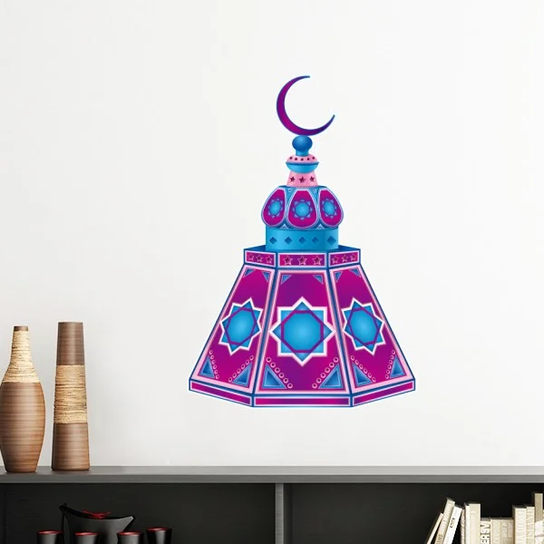 Islam Islamism Religion Arab Allah Faith Pilgrimage Purple Tower Totems Decoration Wall Sticker Mural Wallpaper for Room Decal