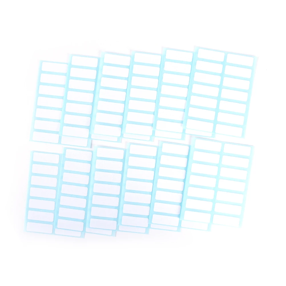 12Sheets/Pack 3.8Cm X 1.3Cm Zelfklevende Sticky Blank Note Label Bar White Label Beschrijfbare Naam lege Stickers