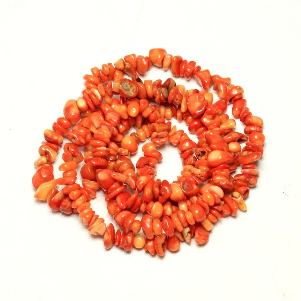 Wholesale 8  Gravel irregular Dye Color Natural Coral 5-8 mm Stone Beads For Jewelry Making DIY Bracelet Necklace Strand 34\'\'