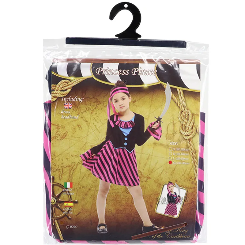 어린이 캐리비안 해적 소녀 공주 의상 새해 크리스마스 카니발 할로윈 키즈 멋진 드레스 옷 코스프레 의류