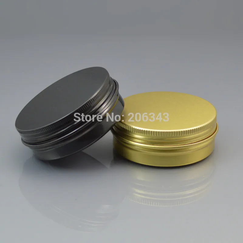 

60G black/gold aluminum cream jar,cosmetic container,eyeshadow container,cream jar,Cosmetic Jar,Cosmetic Packaging