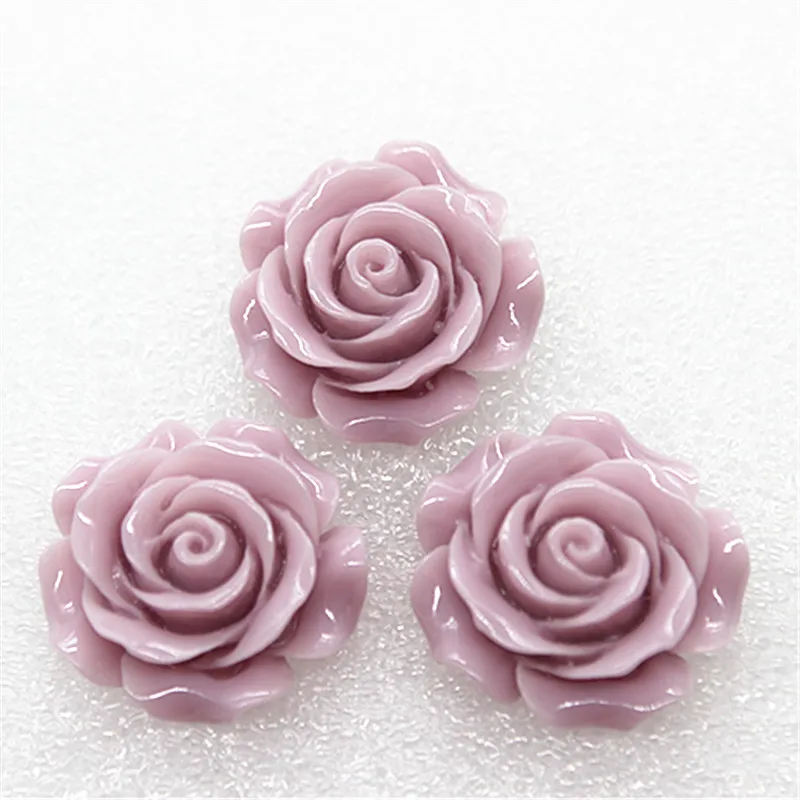 10pcs 28mm Resin Camellia Flower Flatback Cabochon DIY Scrapbooking Decorative Craft Making,15 Colors to Choose