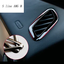 Car-styling Dashboard Air Conditioning Vent Cover Sticker Trim For Mercedes Benz CLA GLA A Class W117 C117 W176 X156 Accessories