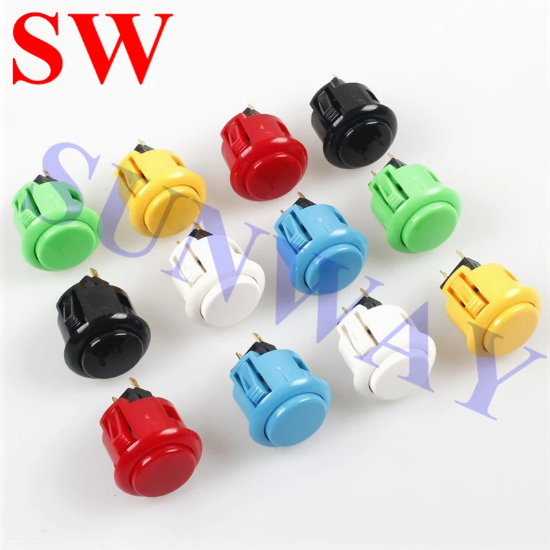 

Original sanwa Rocker sanwa 24mm button 12PCS OBSF-24 Push button 24mm Arcade Push Button For Jamma Mame PS3 Game Machine